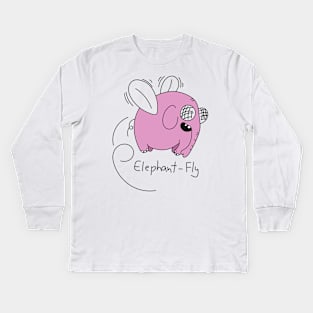 Elephant Fly Kids Long Sleeve T-Shirt